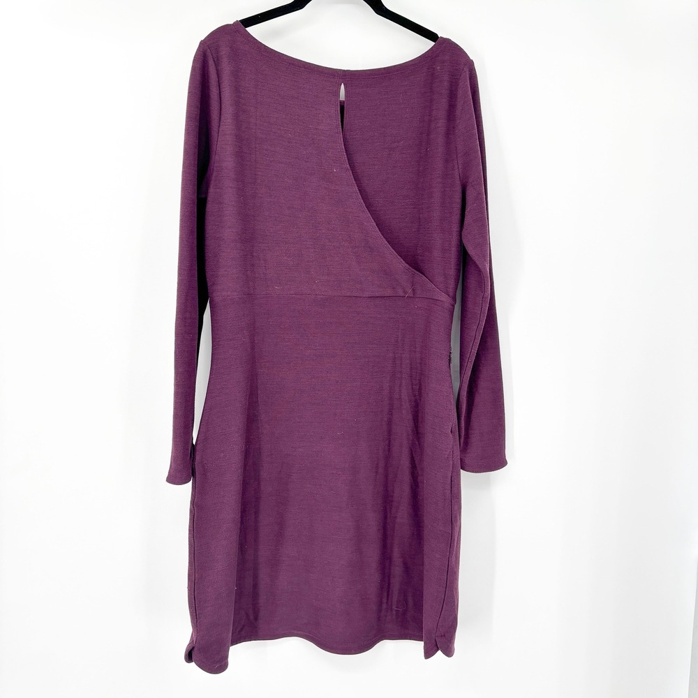 Toad & Co Purple Long Sleeve Knit Tunic Top Stretch Casual Womens Size M - Picture 5 of 6